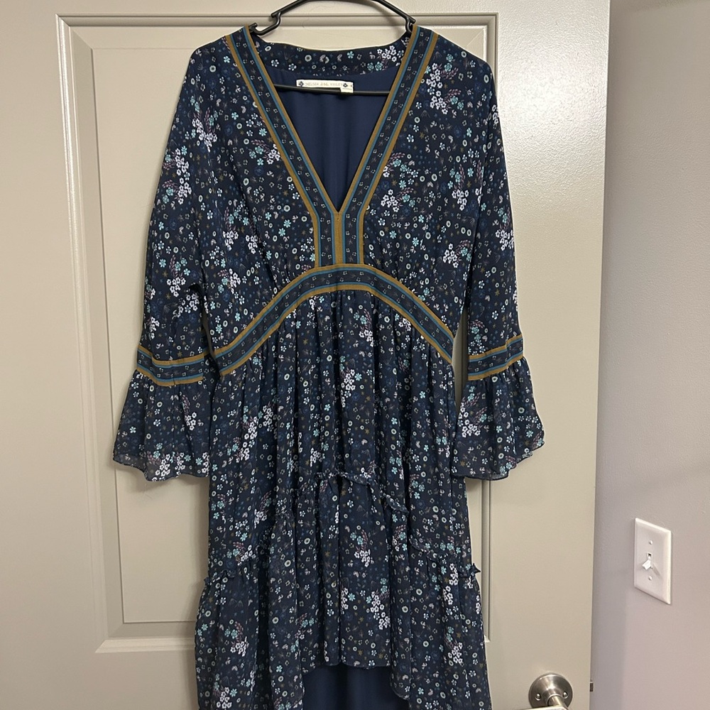 Chelsea & Violet Navy Floral Dress
